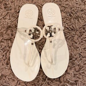 Tory Burch Miller Jelly Sandals with Gold Accents